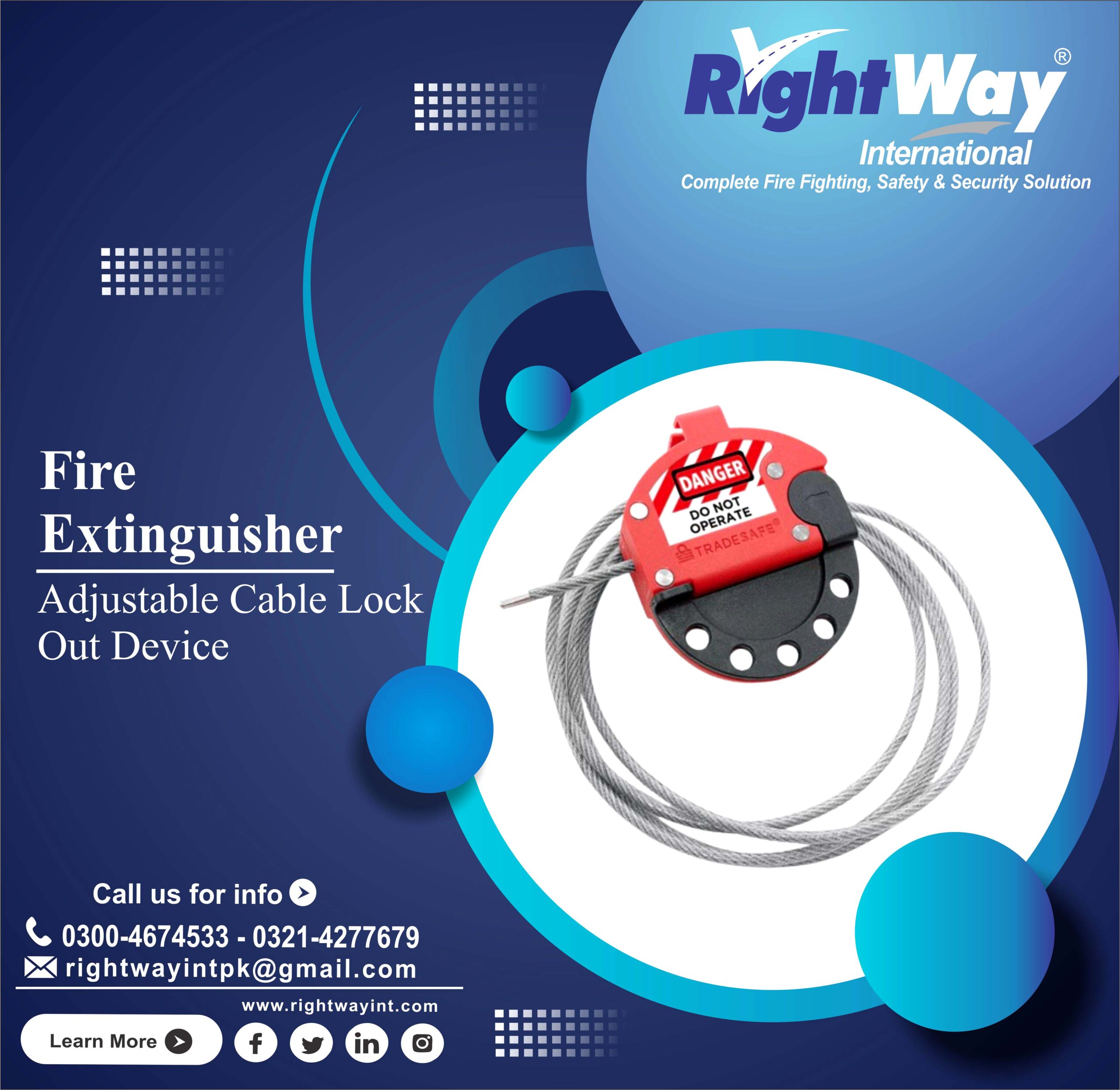 Adjustable Cable Lockout in Pakistan Price Types Uses Benefits & Suppliers