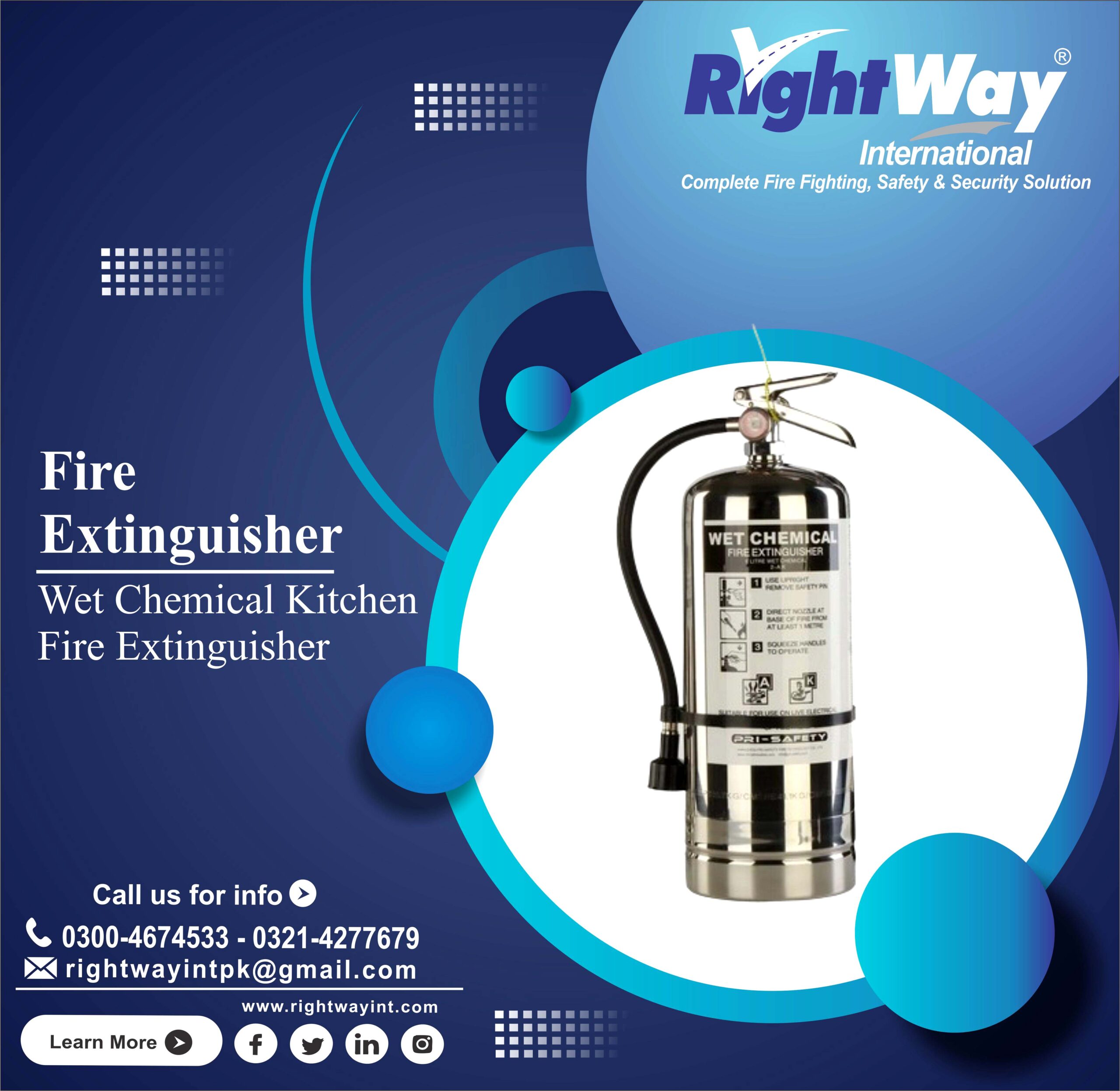 Wet Chemical Fire Extinguisher in Pakistan – Uses, Training, Refilling Services, and Price Guide