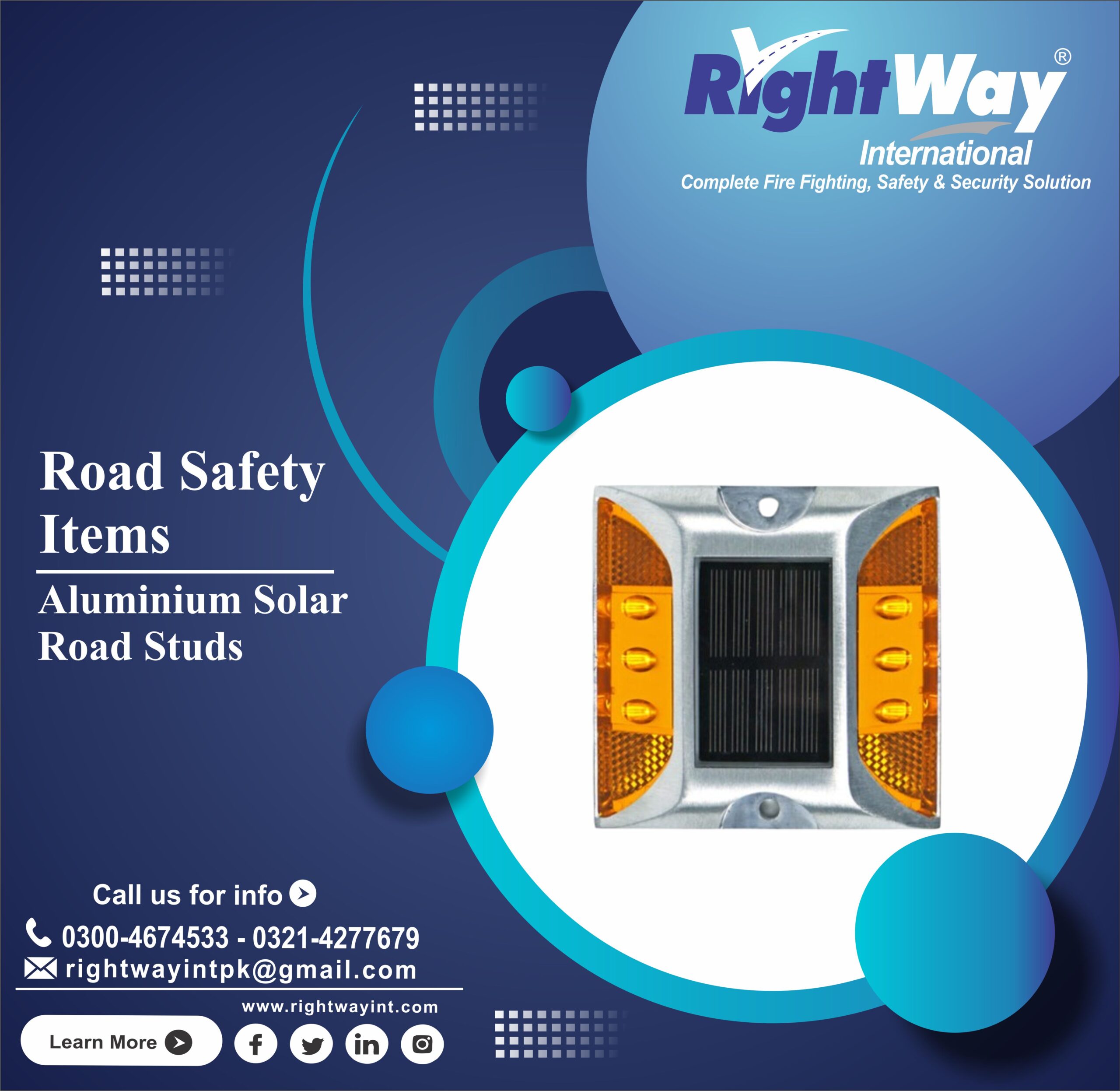 Aluminium Solar Road Studs Types Uses & Price in Pakistan