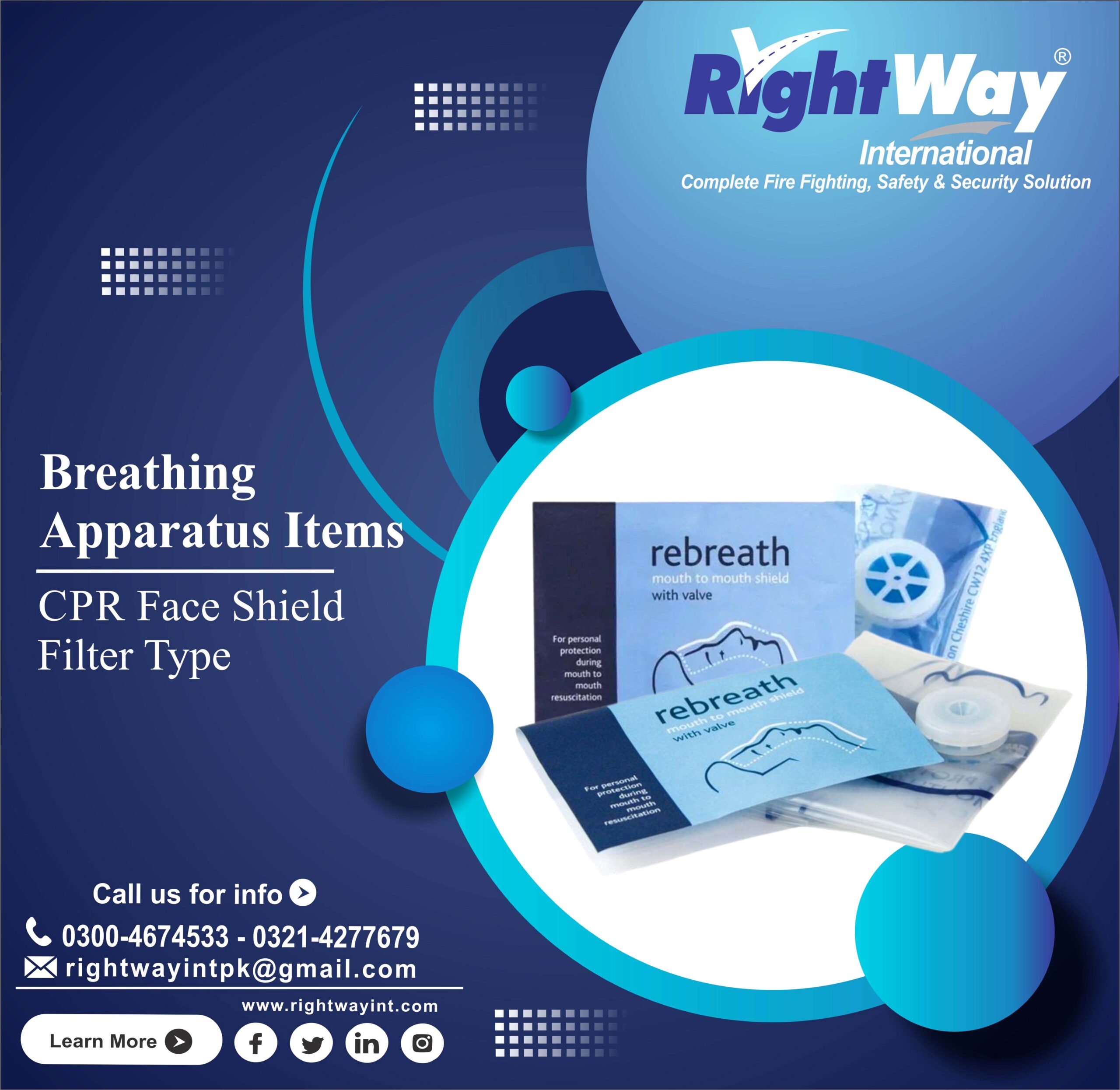 CPR Resuscitation Mouth-to-Mouth Respirator Face Shield Mask