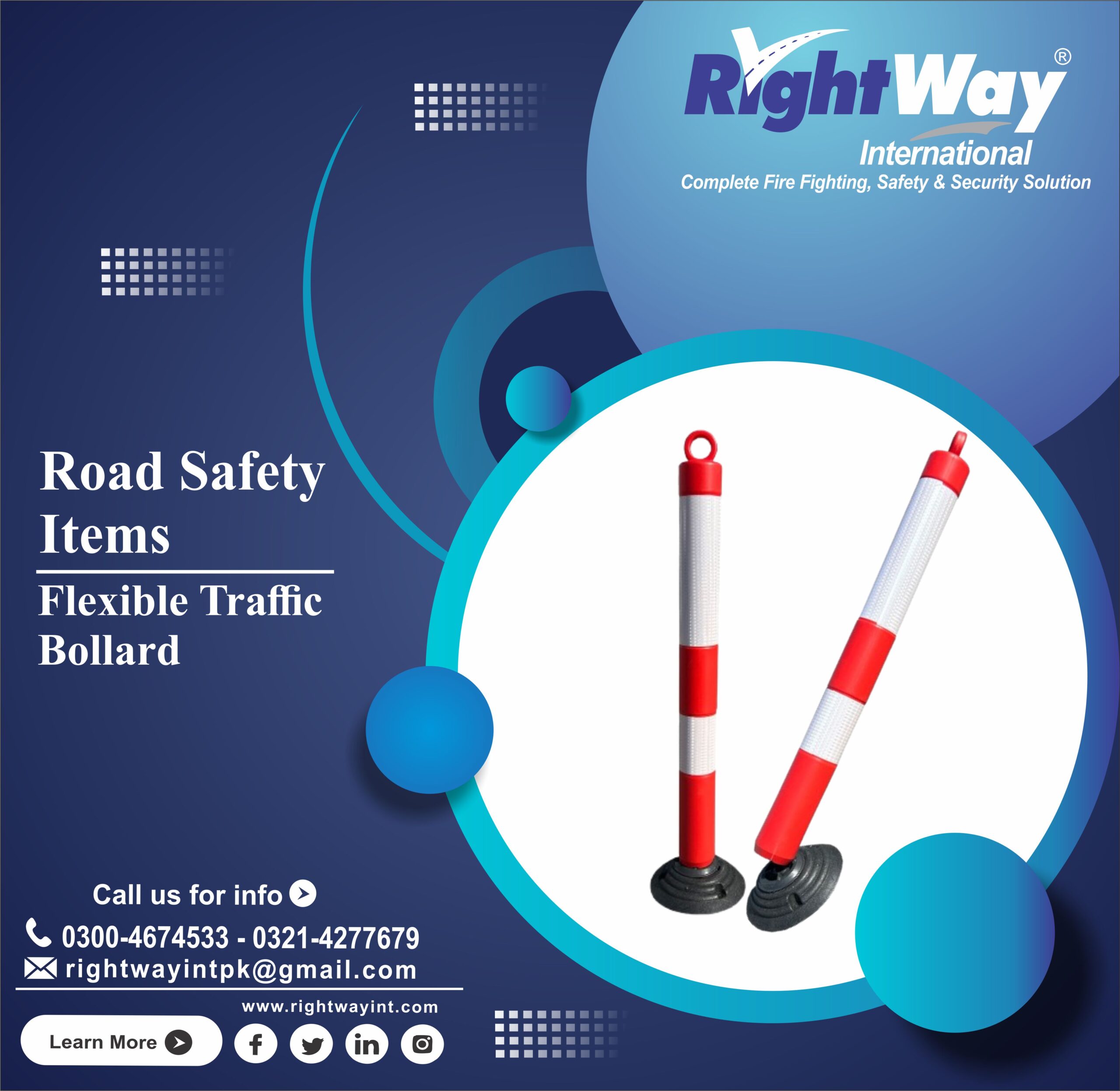 Flexible Traffic Bollard Types Uses & Price in Pakistan