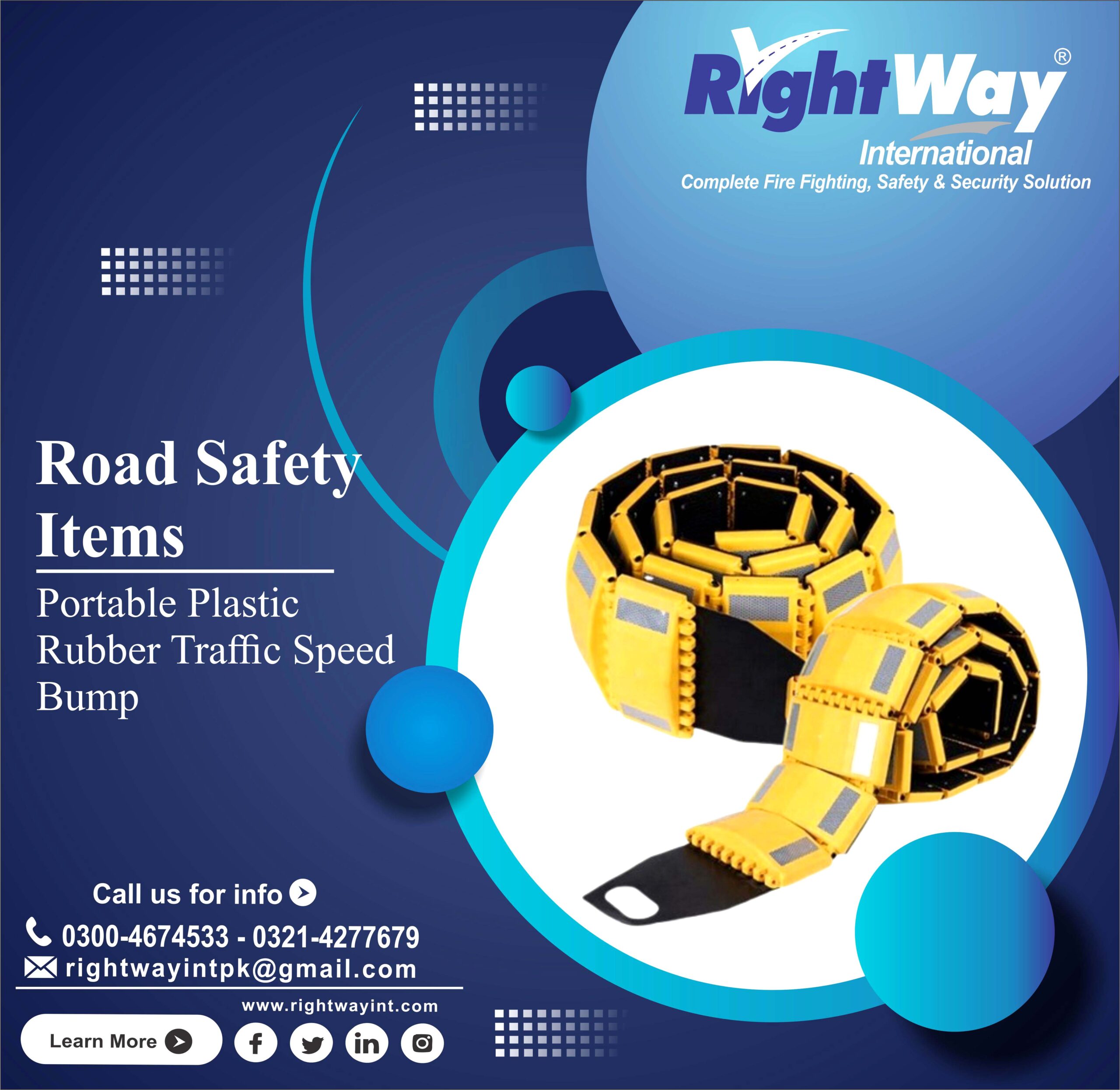 Portable Plastic Rubber Traffic Speed Bump Types Uses & Price in Pakistan