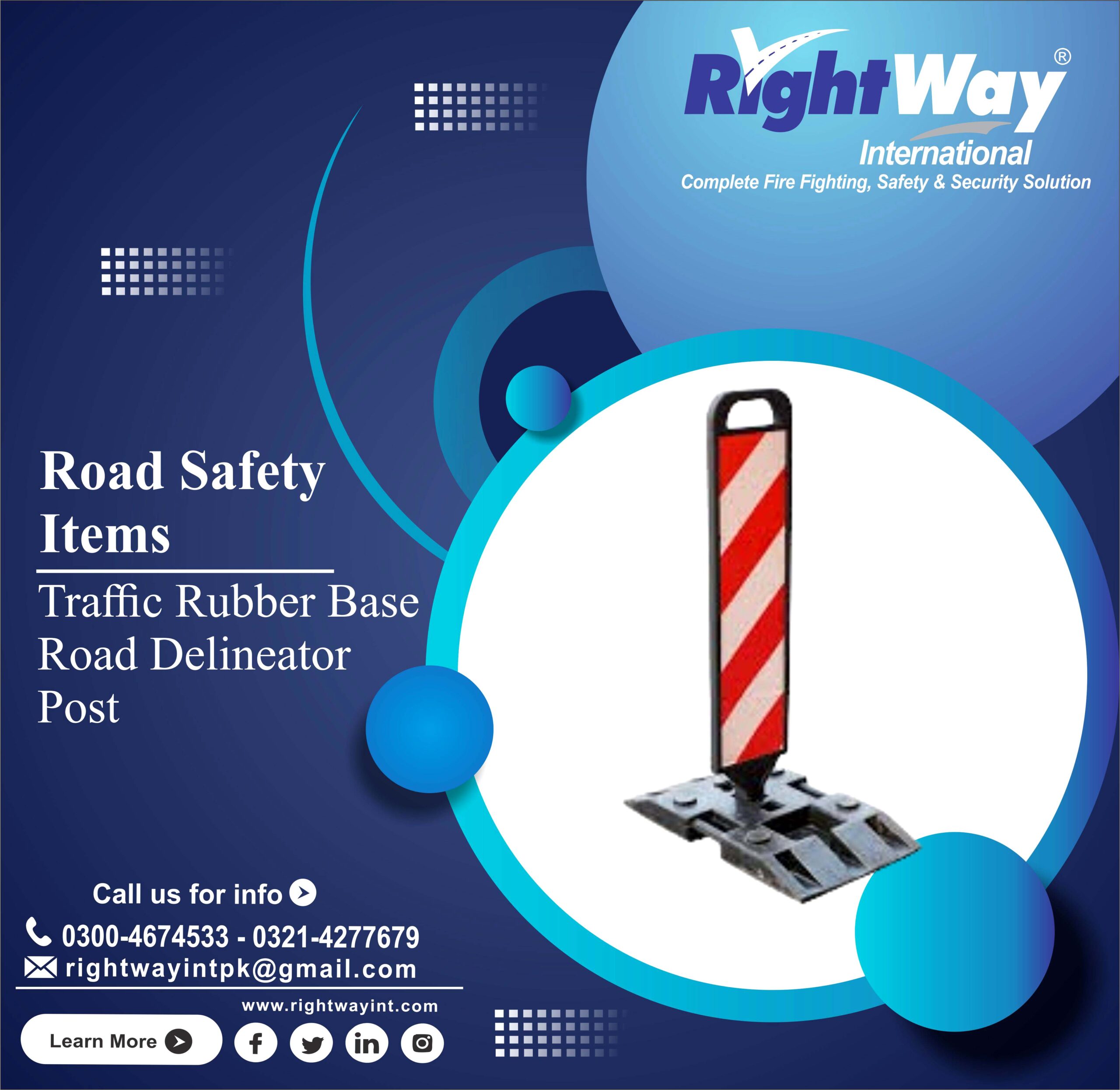 Traffic Rubber Base Road Delineator Types Uses & Price in Pakistan