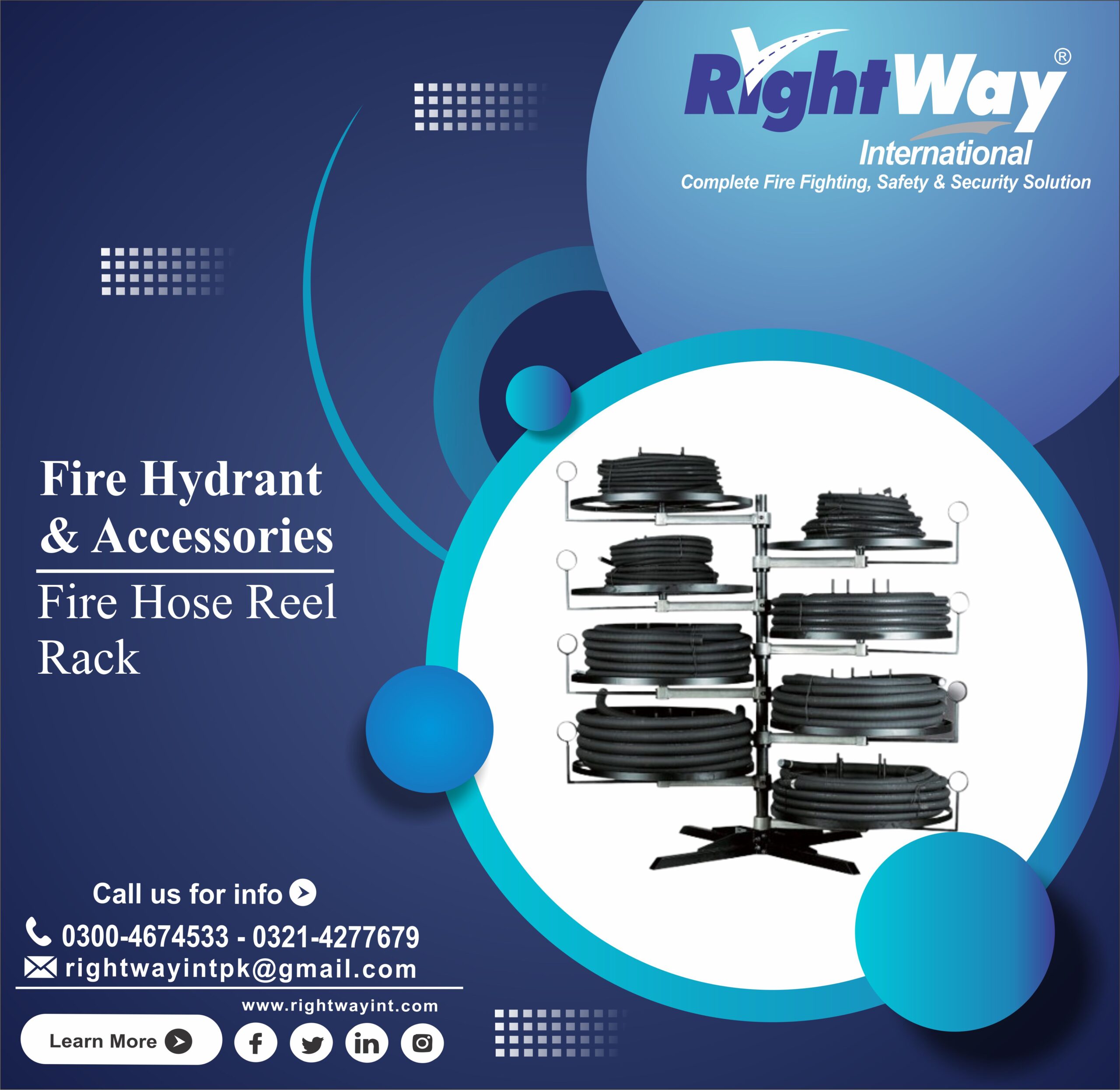 Fire Hose Reel Rack Types Specifications & Uses in Pakistan