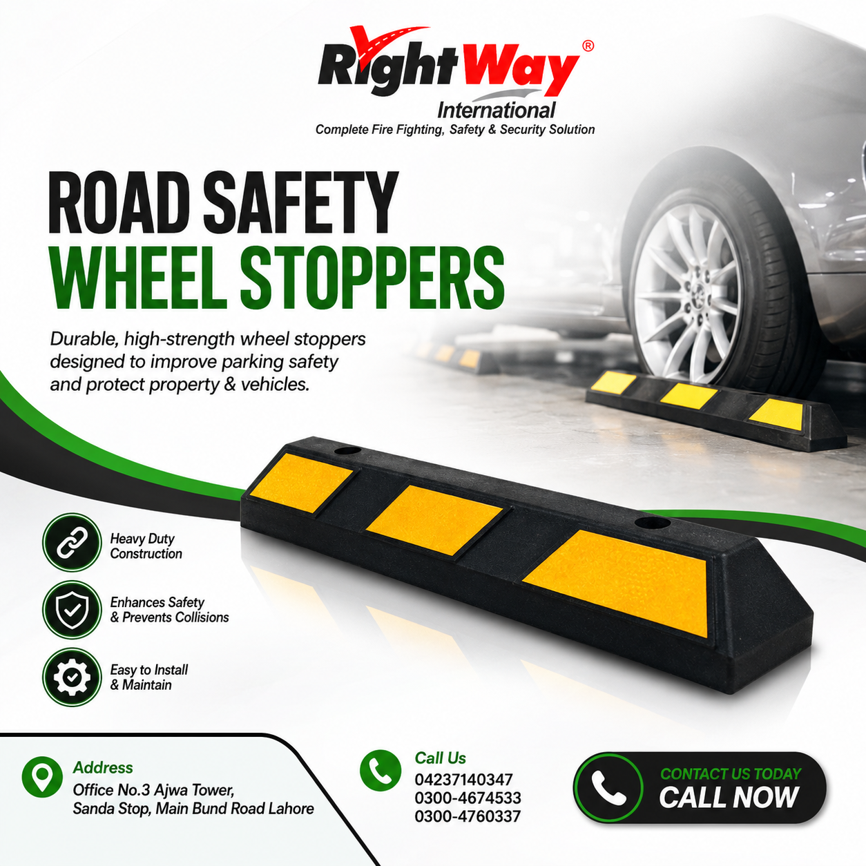 Road Safety Wheel Stoppers