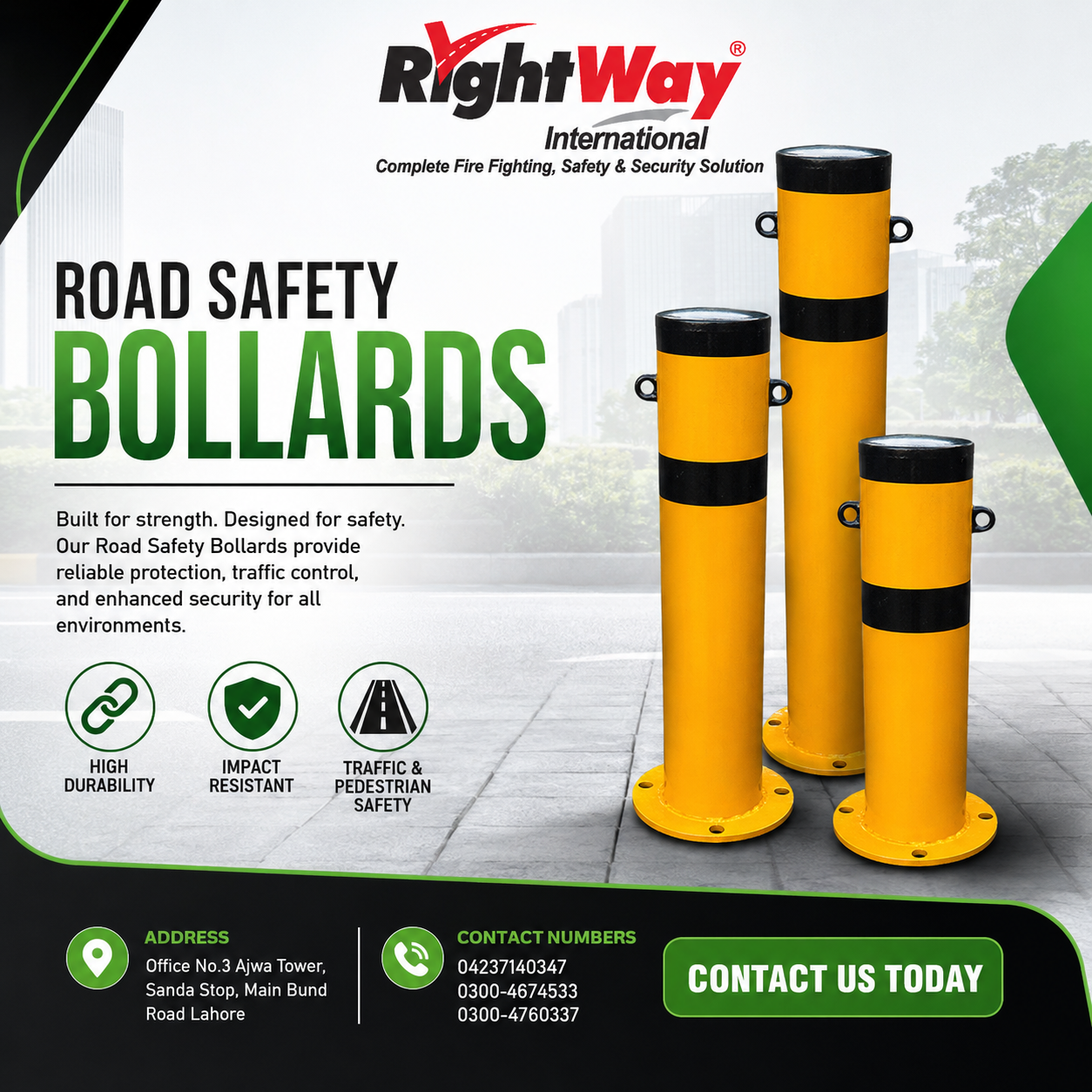 Road Safety Bollards Types Uses Benefits & Buying Guide
