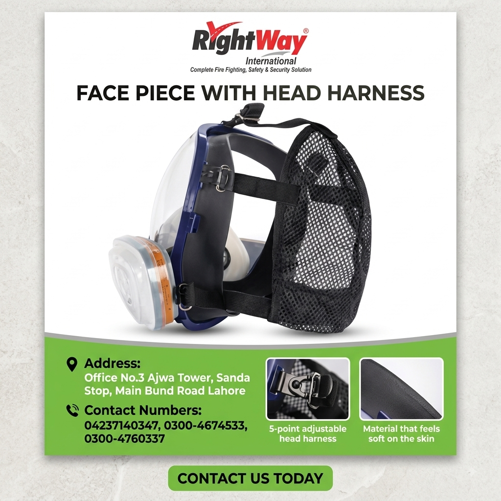 SCBA Face Piece with Head Harness