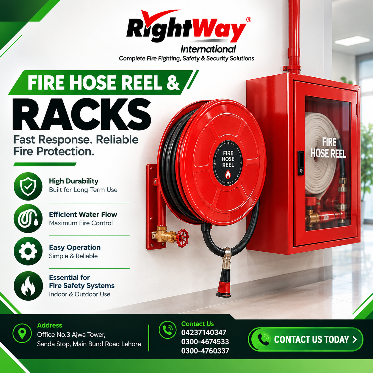 Fire Hose Reel and Racks: Types Uses Benefits & Buying Guide
