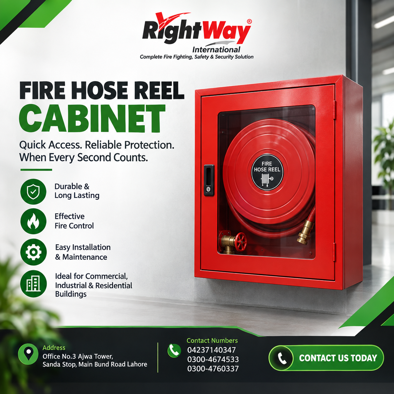 Fire Hose Reel Cabinet: Types Uses Benefits & Buying Guide