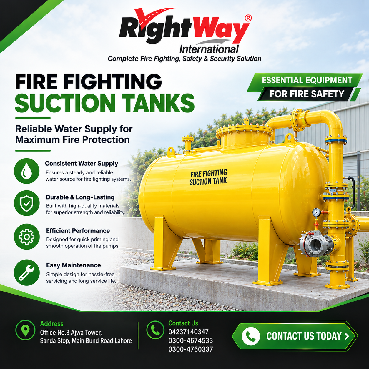 Fire Fighting Suction Tank: Types Uses Benefits & Buying Guide