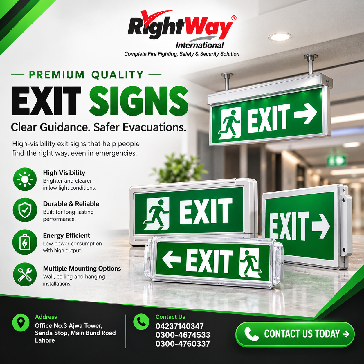 Exit Signs: Types Uses Benefits