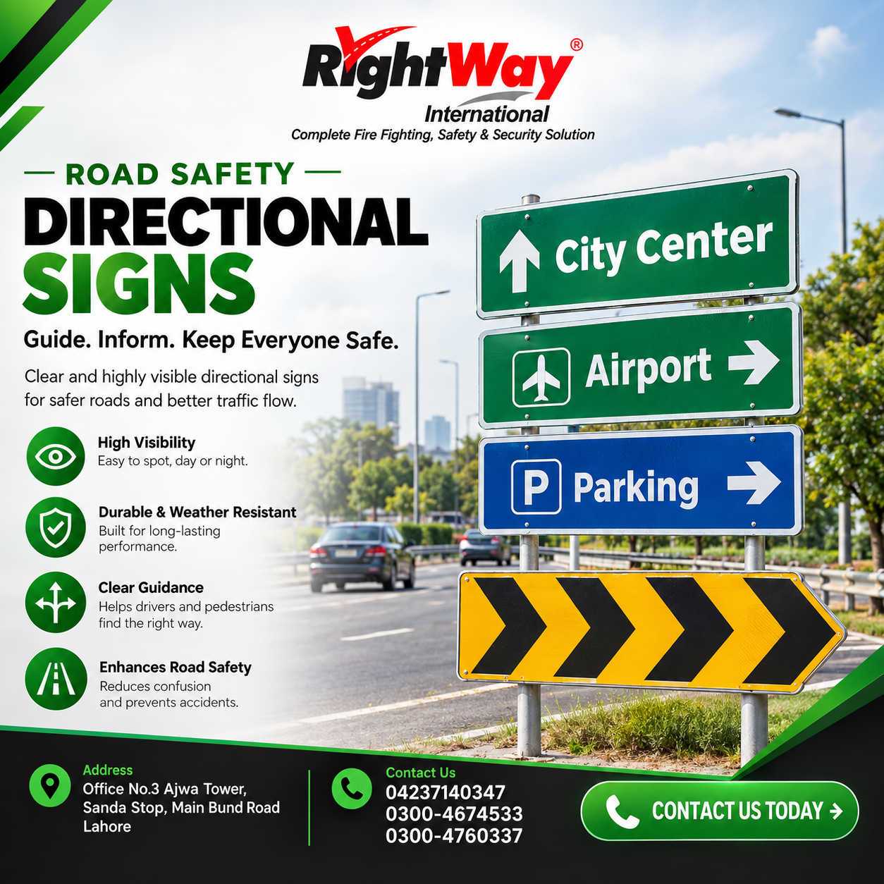 Road Safety Directional Signs: Types Uses Benefits & Buying Guide