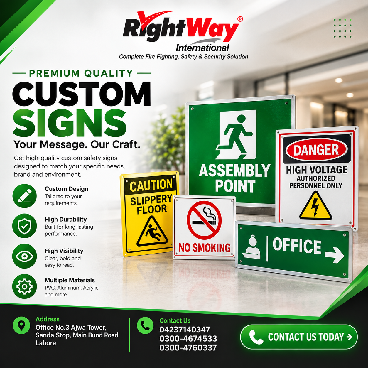 Custom Signs: Types Uses Benefits