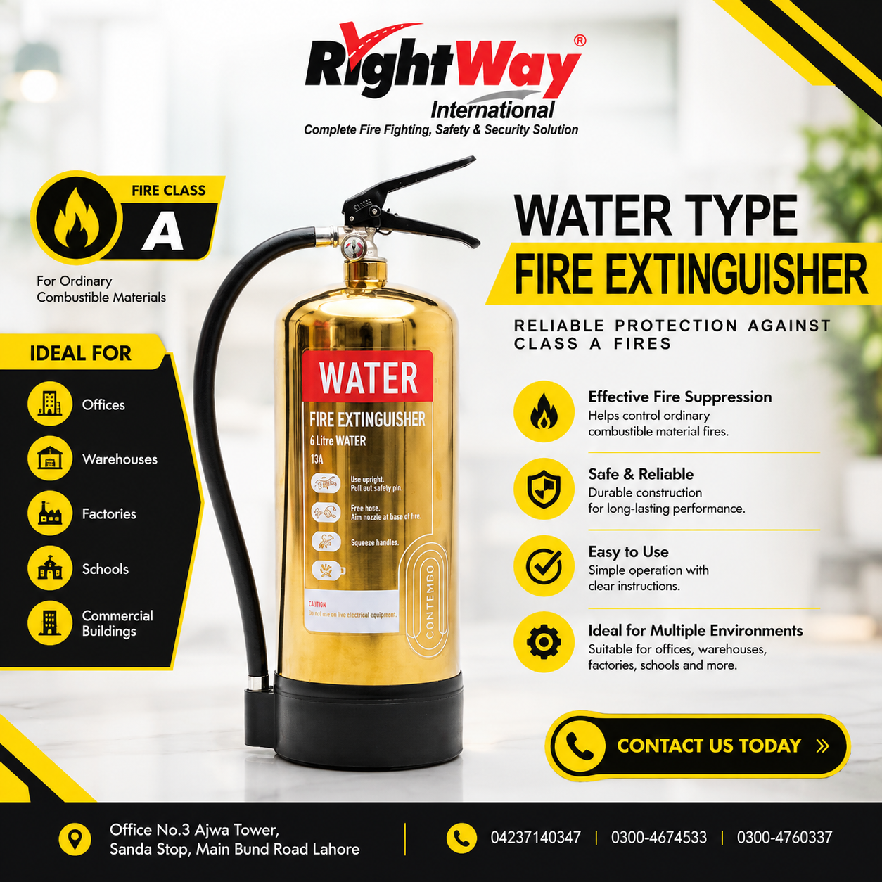 Importance Water Type Fire Extinguisher