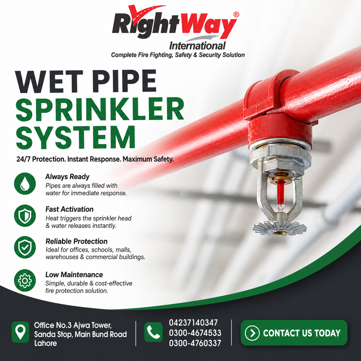 Wet Pipe Sprinkler System: Types Uses Benefits & Buying Guide